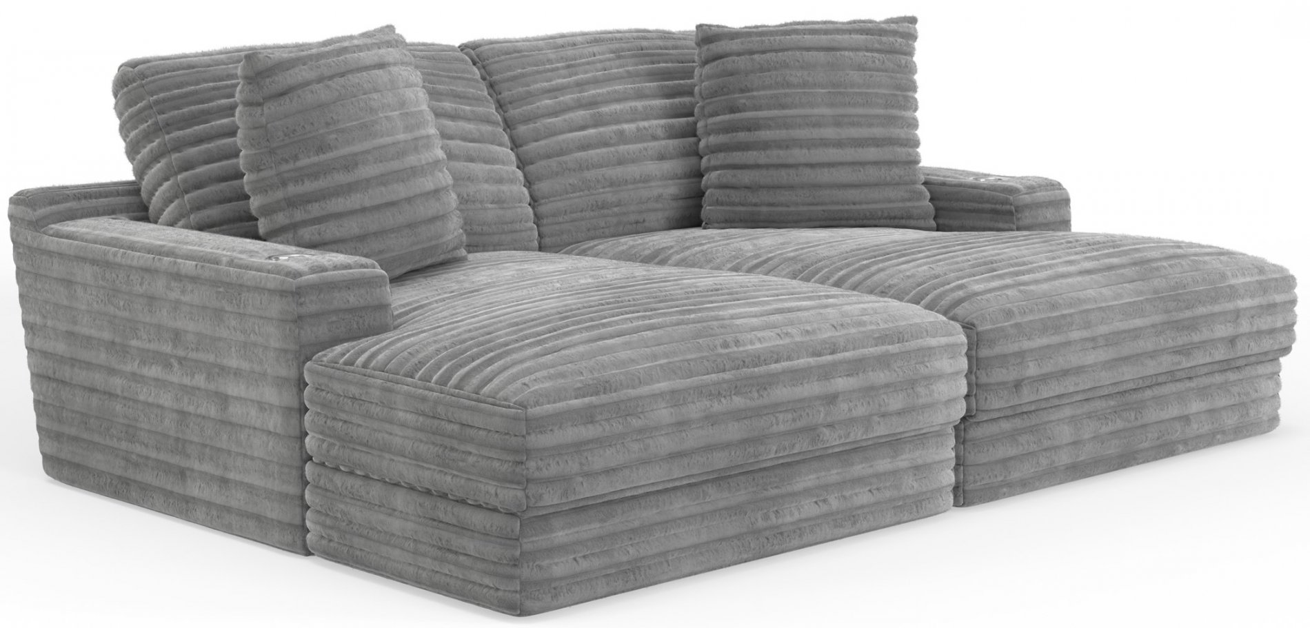 3045 Oyster Double Lounge Chaise - Click Image to Close